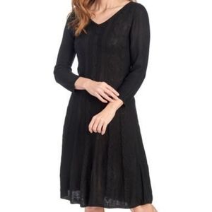 NEW NINE  WEST CHARCOAL GRAY KNIT DRESS SZ M